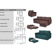 LORA  L-alakú sarok ülőgarnitúra 