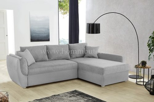 BOLKA kis méretű (247x178cm) L-alakú sarok ülőgarnitúra, ágyazható, ágyneműtárolós, háromféle színben