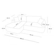 DANA L-alakú sarok ülőgarnitúra