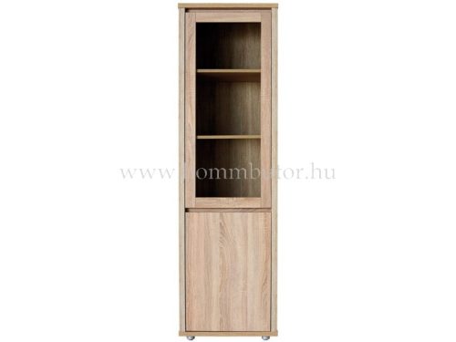 FREE vitrines szekrény 1 ajtós 1 üvegajtós 59x198 cm