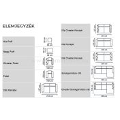 Galla chester chesterfield  2 üléses kanapé 