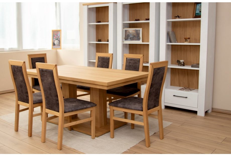 LYON 2 Bővíthető étkezőasztal tölgy furnérral