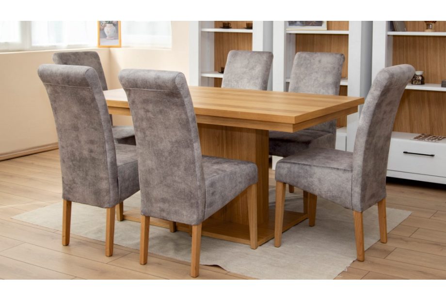 LYON Bővíthető étkezőasztal tölgy furnérral