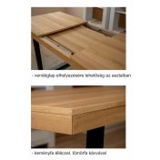 MELIO Bővíthető étkezőasztal tölgy furnérral