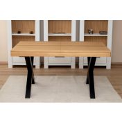 MELIO Bővíthető étkezőasztal tölgy furnérral