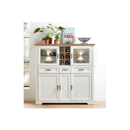 Jasmin vitrines szekrény bortartóval