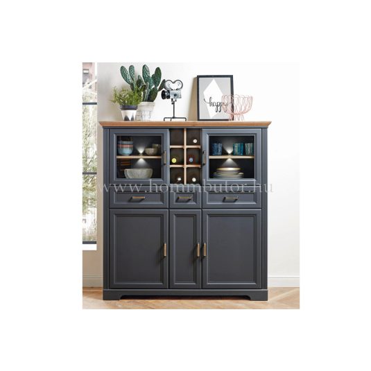 Jasmin vitrines szekrény bortartóval