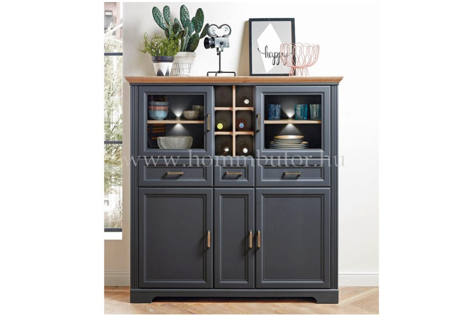 Jasmin vitrines szekrény bortartóval