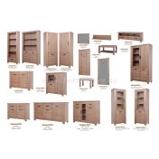 MODENA komód vitrin tölgyből