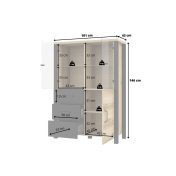 OLIN vitrines szekrény