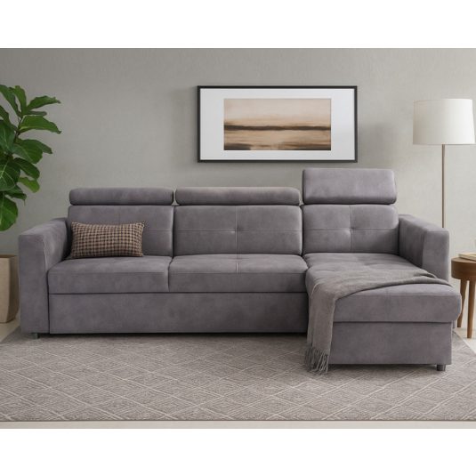 Novel L-alakú sarok ülőgarnitúra