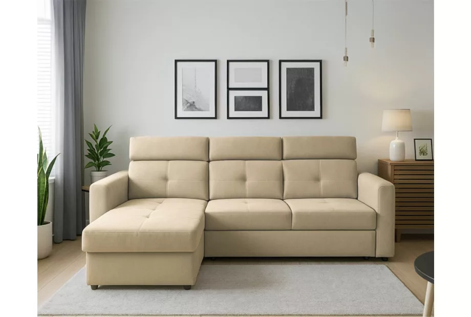 Novel L-alakú sarok ülőgarnitúra