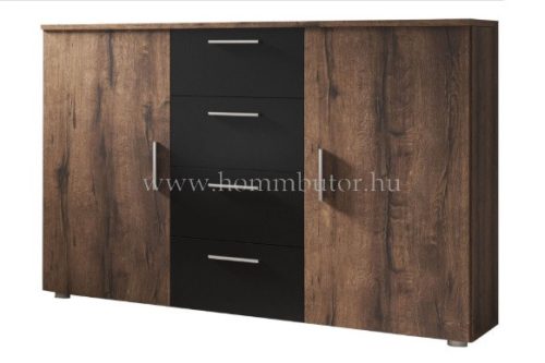 RAVEN komód 2 ajtós 4 fiókos 132x92 cm