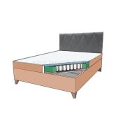 SATURN komplett boxspring franciaágy matraccal