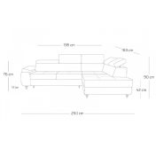 SILVIO L-alakú  sarok ülőgarnitúra 