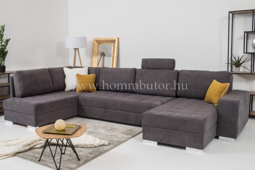 TENDER U-alakú ülőgarnitúra 360x200/160 cm vendégággyal, ágyneműtartóval és nyitást segítő vasalattal