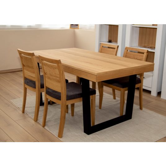 TIVOLI Bővíthető étkezőasztal tölgy furnérral
