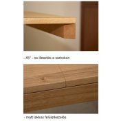 TIVOLI Bővíthető étkezőasztal tölgy furnérral