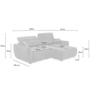 ZELON L-alakú ülőgarnitúra